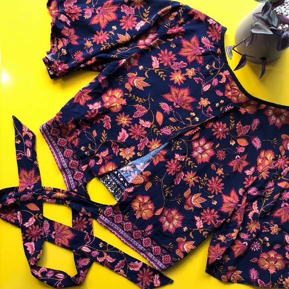 Flower print crop top - Size XS - Picture 3 of 6